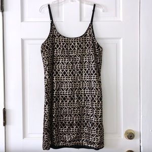 Medium gold sequin black dress *never worn*